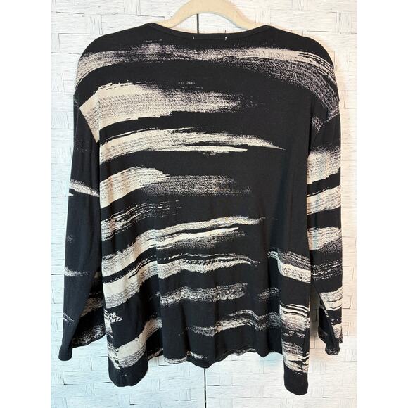 Norm Thompson women’s 3/4 sleeve T Shirt Whimsigoth electric grandma plus size  - Picture 2 of 8